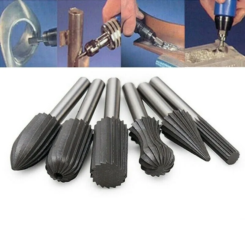 6Pcs/Set Tungsten Steel Carbide Burrs Rotary Point Burrs Grinder Bit 6mm Shank Bits Rotary File Cutter Tools
6Pcs/Set Tungsten Steel Carbide Burrs Rotary Point Burrs Grinder Bit 6mm Shank Bits Rotary File Cutter Tools