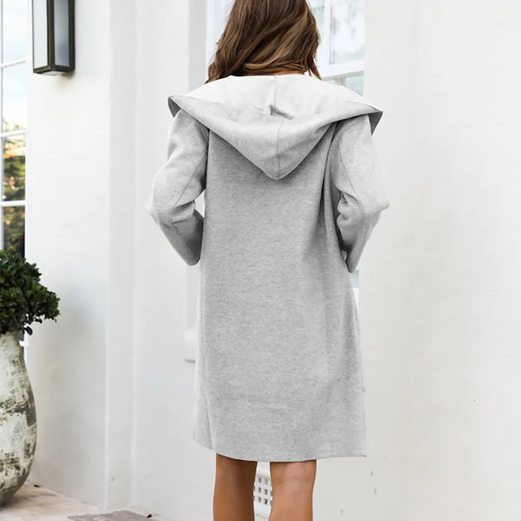 KANCOOLD coats Women Casual Solid Pockets Tops Hooded Outwear Long Fashion new coats and jackets women 2019Sep26 
KANCOOLD coats Women Casual Solid Pockets Tops Hooded Outwear Long Fashion new coats and jackets women 2019Sep26