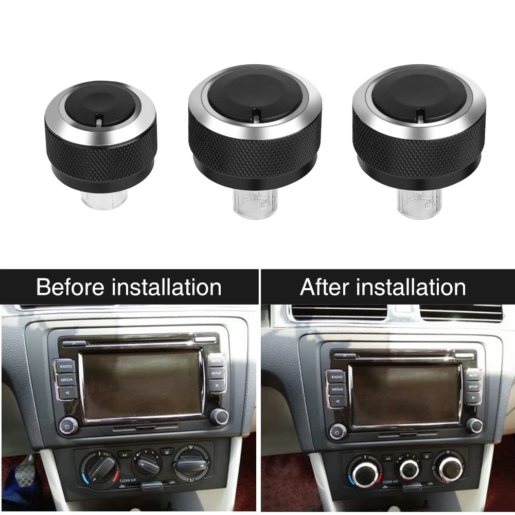 Aluminum Alloy Air Conditioning Knob AC Knob Heat Control Button Replacement for Passat B6 Jetta Bora Golf Mk5 Auto Accessories
Aluminum Alloy Air Conditioning Knob AC Knob Heat Control Button Replacement for Passat B6 Jetta Bora Golf Mk5 Auto Accessories