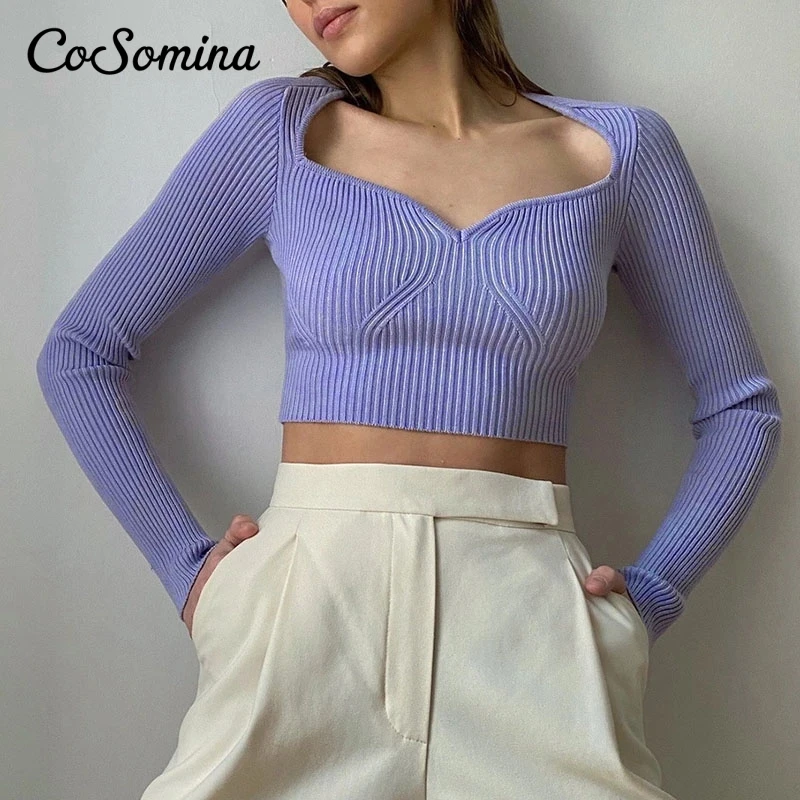 CoSomina 2021 осенний укороченный Топ с длинным рукавом, вязаные женские белые сексуальные футболки, базовый Модный повседневный топ с резинкой, ...
CoSomina 2021 осенний укороченный Топ с длинным рукавом, вязаные женские белые сексуальные футболки, базовый Модный повседневный топ с резинкой, ...
