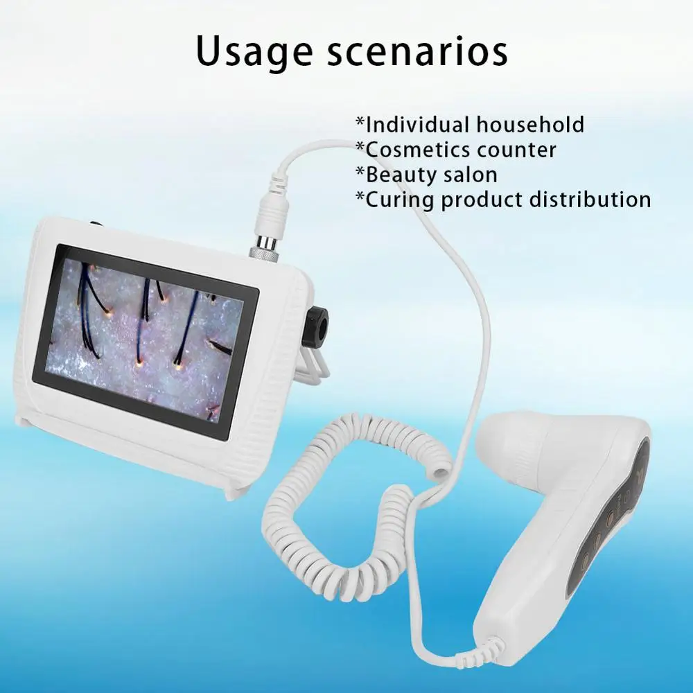 Hair Skin Follicle Detector Hair Treatment/Hair Follicle Oil Moisture / Skin Pigment Detector Analyze Tester 5 Inch Rechargeable
Hair Skin Follicle Detector Hair Treatment/Hair Follicle Oil Moisture / Skin Pigment Detector Analyze Tester 5 Inch Rechargeable