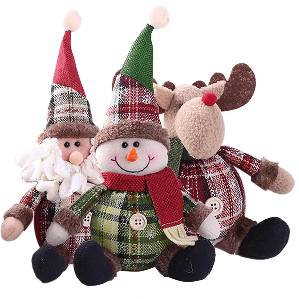 

Милый Рождественский Санта, снеговик, олень, кукла, украшение, подарок, кукла, рождественская елка, подвесное украшение, новый год