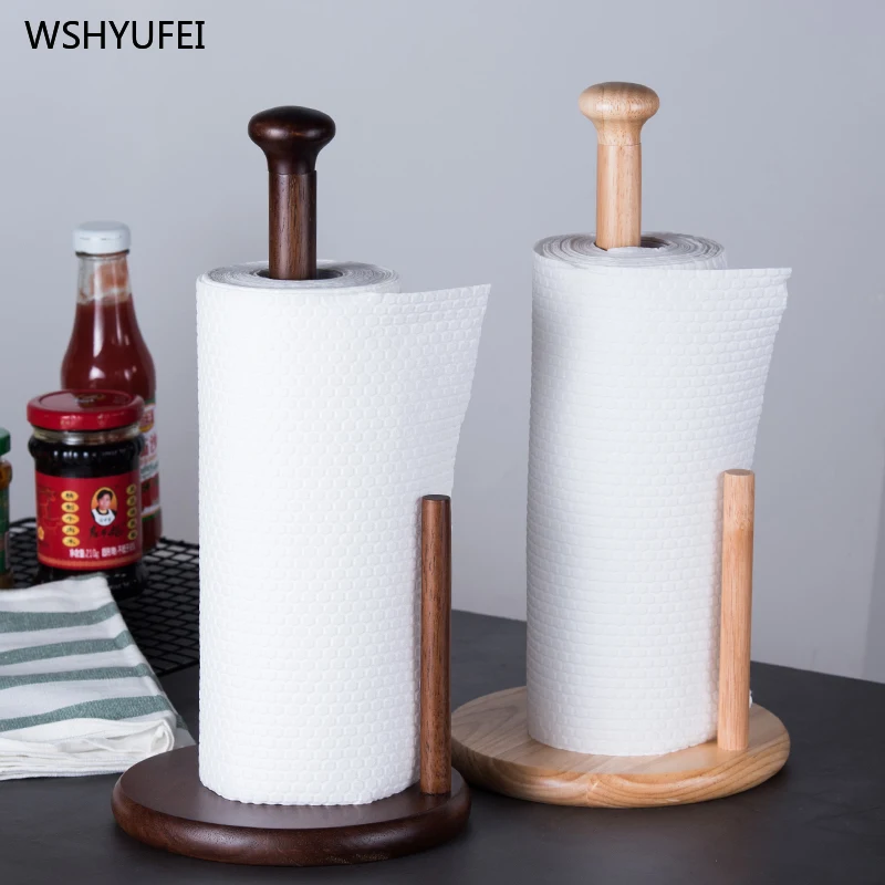 Heighten kitchen paper towel holder wooden oil-absorbing paper base creative free punching paper shelf vertical plastic wrap
Heighten kitchen paper towel holder wooden oil-absorbing paper base creative free punching paper shelf vertical plastic wrap
