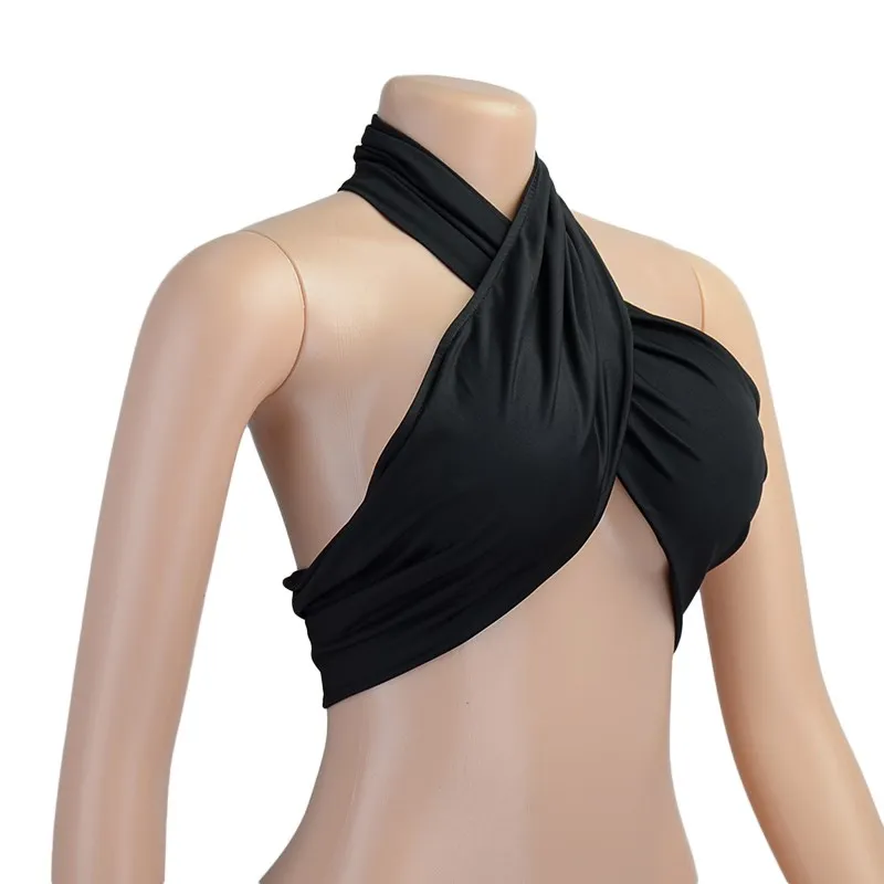 2021 Sexy Cross Hanging Neck Top Fashion Woman Halter Street Wear Sleeveless Black White Short Vest Girl Female Crop Tops
2021 Sexy Cross Hanging Neck Top Fashion Woman Halter Street Wear Sleeveless Black White Short Vest Girl Female Crop Tops