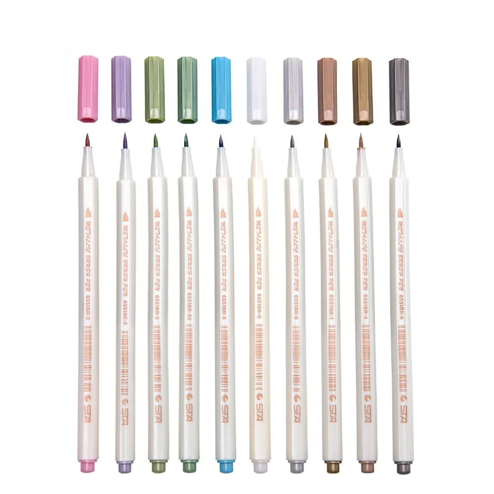 10 Colors Metallic Marker Pen Set DIY Scrapbooking Crafts Card Making Brush/ Round Head Art Pen For Drawing
10 Colors Metallic Marker Pen Set DIY Scrapbooking Crafts Card Making Brush/ Round Head Art Pen For Drawing