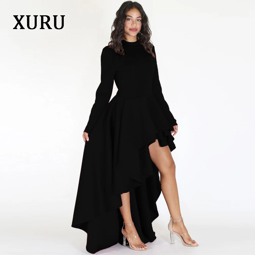 XURU Women Long Sleeve Asymmetrical Dress Autumn Winter Womens O Neck Cascading Ruffles Casual Dresses Femme S-XXXL
XURU Women Long Sleeve Asymmetrical Dress Autumn Winter Womens O Neck Cascading Ruffles Casual Dresses Femme S-XXXL