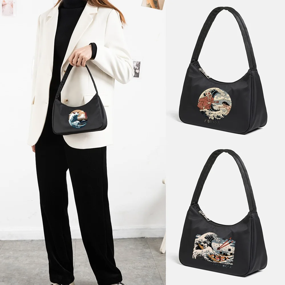 Waves Printing Underarm Shoulder Bag Women Canvas Handbag Fashion Casual Tote Bag Multifunctional Sundries Mobile Phone Package
Waves Printing Underarm Shoulder Bag Women Canvas Handbag Fashion Casual Tote Bag Multifunctional Sundries Mobile Phone Package