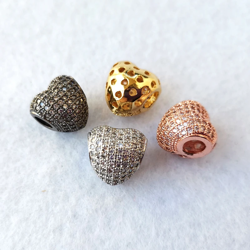 5 Pcs Heart Handmade Big Hole Hollow Micro Zirconia Pave Beads connector for DIY Bracelet Necklace Accessories Jewelry CT535
5 Pcs Heart Handmade Big Hole Hollow Micro Zirconia Pave Beads connector for DIY Bracelet Necklace Accessories Jewelry CT535