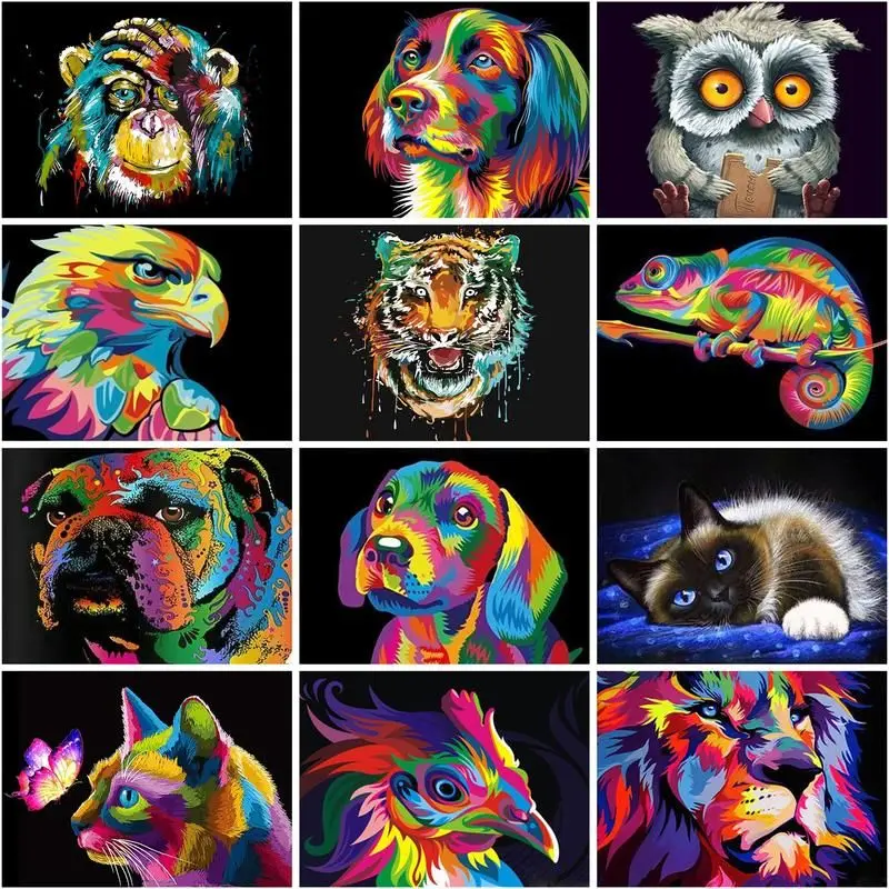 CHENISTORY Painting By Number Color Animal Drawing On Canvas DIY Handpainted Wood Frame Art Gift Picture By Numbers Kits Home D
CHENISTORY Painting By Number Color Animal Drawing On Canvas DIY Handpainted Wood Frame Art Gift Picture By Numbers Kits Home D