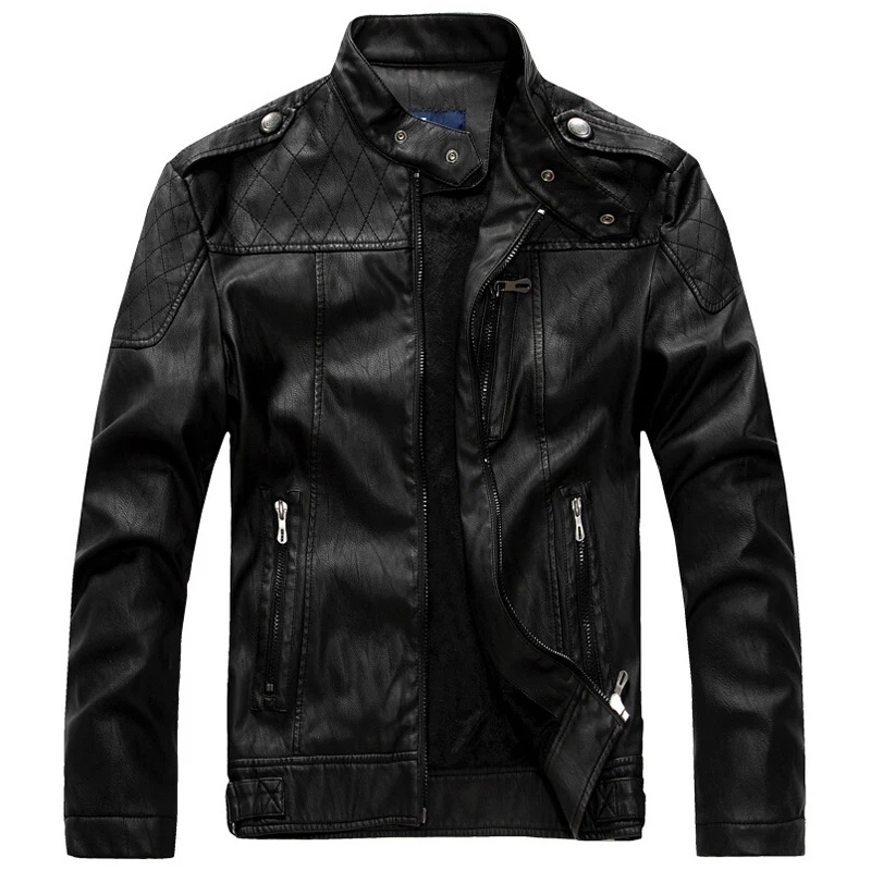 Leather Jacket Men Bomber Jacket Jaqueta De Couro Csaco Mens Stand Collar Leather Jackets Veste Homme Velvet Motorcycle Coat
Leather Jacket Men Bomber Jacket Jaqueta De Couro Csaco Mens Stand Collar Leather Jackets Veste Homme Velvet Motorcycle Coat