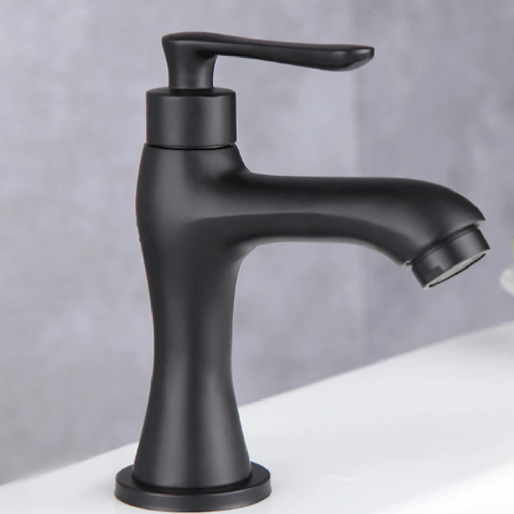 Black Faucet Painted Brass Bathroom Basin Faucet Single Handle Built-in Aerator Deck Mounted Cold Basin Sink Tap
Black Faucet Painted Brass Bathroom Basin Faucet Single Handle Built-in Aerator Deck Mounted Cold Basin Sink Tap