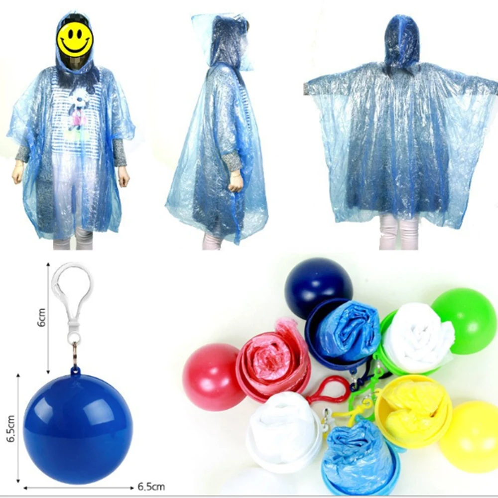 Portable Disposable Raincoat Ball Women Men Outdoor Rainwear Waterproof Camping Hooded Ponchos Keyring Ball Rain Cover
Portable Disposable Raincoat Ball Women Men Outdoor Rainwear Waterproof Camping Hooded Ponchos Keyring Ball Rain Cover
