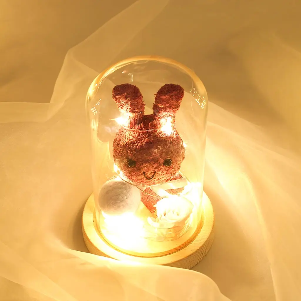 LED Rabbit Night Light In Glass Cover Romantic Valentine's Day New Year Gift For Girlfriends Decorative Lamp Home Party Ornament
LED Rabbit Night Light In Glass Cover Romantic Valentine's Day New Year Gift For Girlfriends Decorative Lamp Home Party Ornament