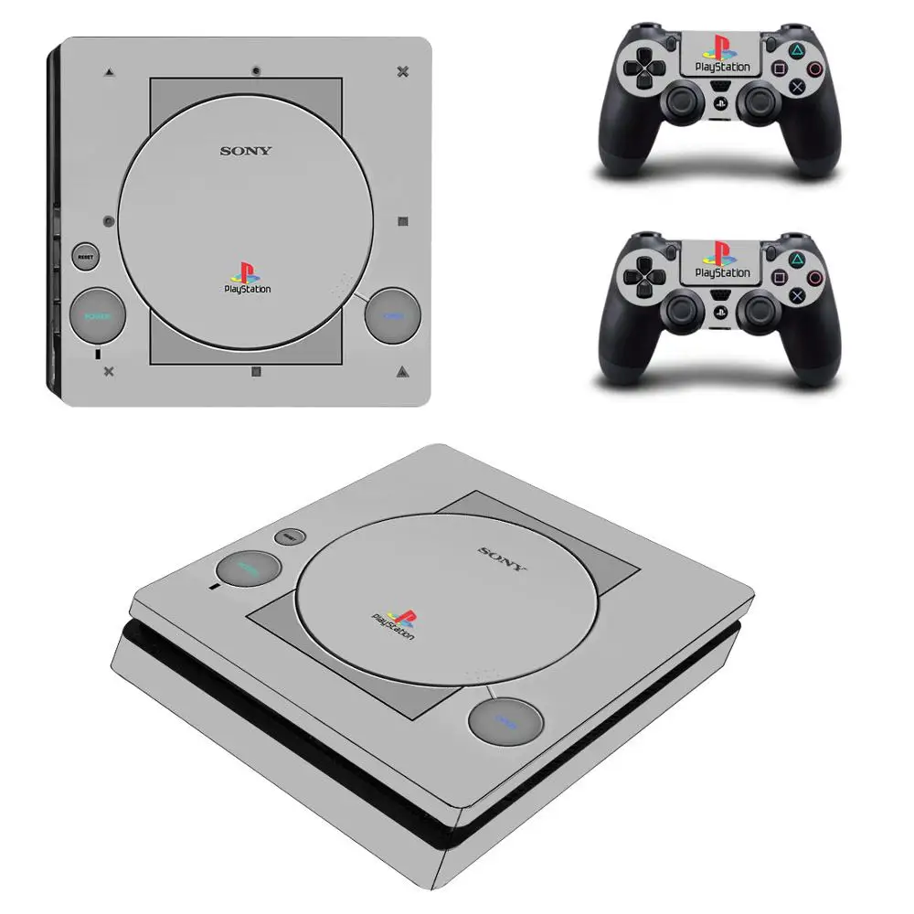 Стикеры из чистого белого черного серебристого металла для PS4 Slim Skin стикеры