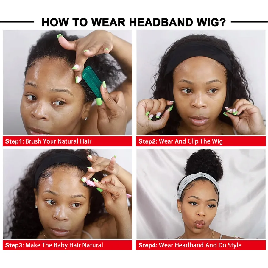 RXY Headband Wig Human Hair Wig For Women Deep Curly Glueless 100% Remy Hair 8--26 inch Peruvian Hair Scarf Wig
RXY Headband Wig Human Hair Wig For Women Deep Curly Glueless 100% Remy Hair 8--26 inch Peruvian Hair Scarf Wig