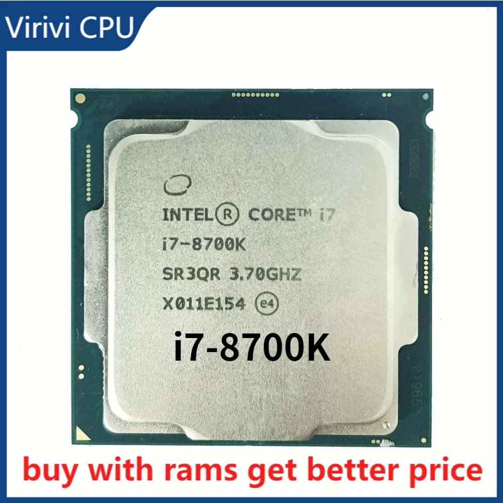 i7 8700K 3.7GHz 12M 6 Core 12 Thread 95w LGA1151 Processor desktop ddr4 ram memory
i7 8700K 3.7GHz 12M 6 Core 12 Thread 95w LGA1151 Processor desktop ddr4 ram memory