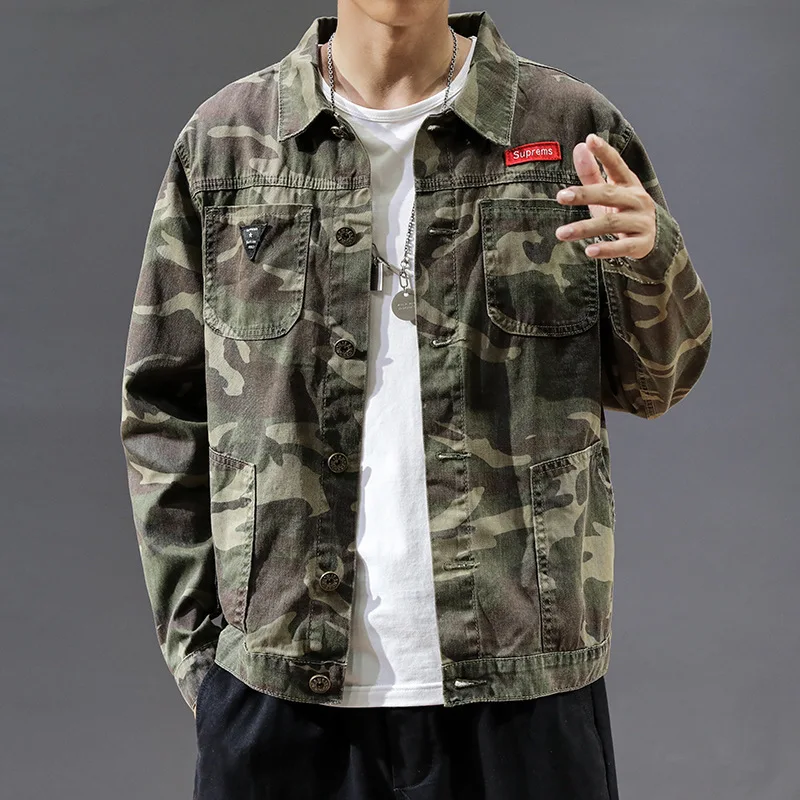 Denim Jacket Men 2020 Spring and Autumn New Korean Version of Tooling Pilot Camouflage Jacket Wild Trend Men's Clothing
Denim Jacket Men 2020 Spring and Autumn New Korean Version of Tooling Pilot Camouflage Jacket Wild Trend Men's Clothing