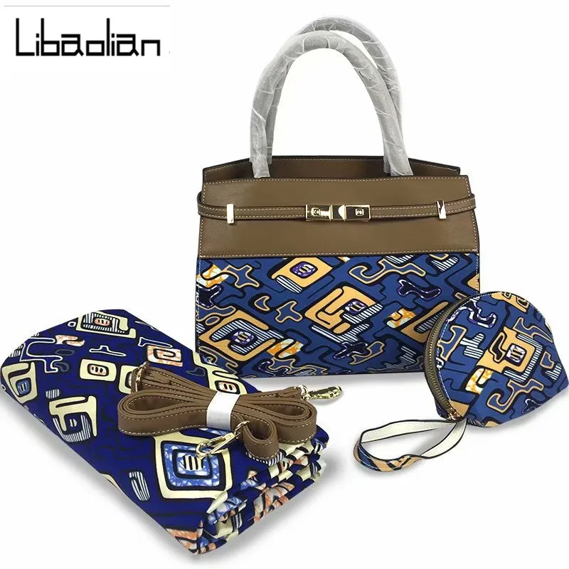 Newest Fashion beautiful women wax Handbag set,high quality african ankara wax bag set with 6 yards soft wax print fabric F5-25
Newest Fashion beautiful women wax Handbag set,high quality african ankara wax bag set with 6 yards soft wax print fabric F5-25