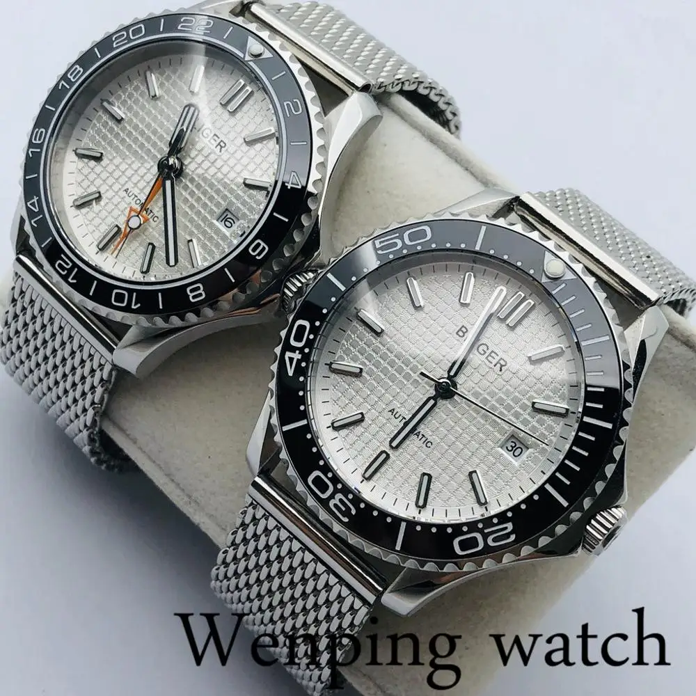 Мужские часы с серебристым сапфировым кристаллом, 41 мм 
Мужские часы с серебристым сапфировым кристаллом, 41 мм