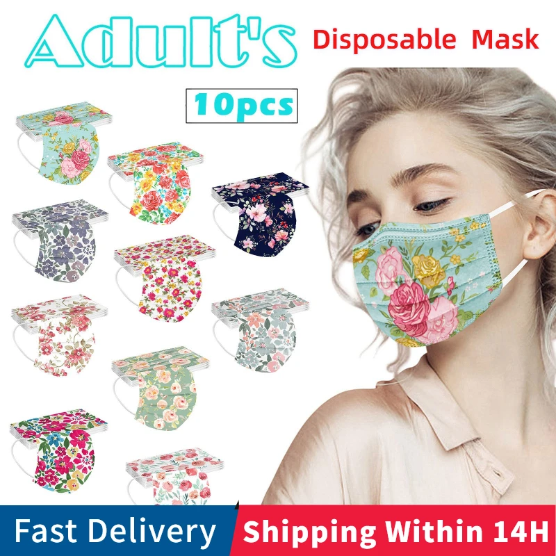 10-100pcs Disposable Non-woven Face Mask Floral Print Adult 3ply Ear Loop Design Mask Women Mascarillas Halloween Cosplay
10-100pcs Disposable Non-woven Face Mask Floral Print Adult 3ply Ear Loop Design Mask Women Mascarillas Halloween Cosplay