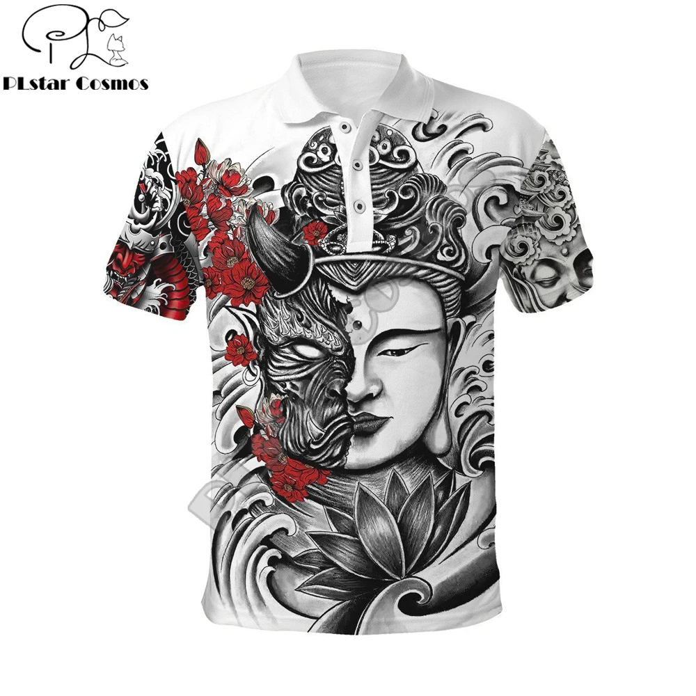 Samurai Armor Oni Mask Tattoo 3D Printed Mens Polo Shirt Summer Short Sleeve t-shirt Streetwear Casual Fashion Men tops POL-02
Samurai Armor Oni Mask Tattoo 3D Printed Mens Polo Shirt Summer Short Sleeve t-shirt Streetwear Casual Fashion Men tops POL-02