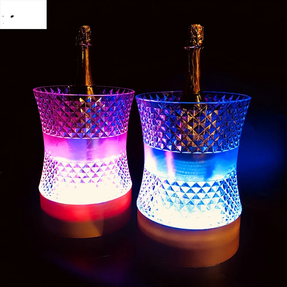 Bling Shiny diamond Rechargeable Ice Buckets Acrylic Transparent Night Party wine Holder Light Up Champagne Beer ice cooler
Bling Shiny diamond Rechargeable Ice Buckets Acrylic Transparent Night Party wine Holder Light Up Champagne Beer ice cooler