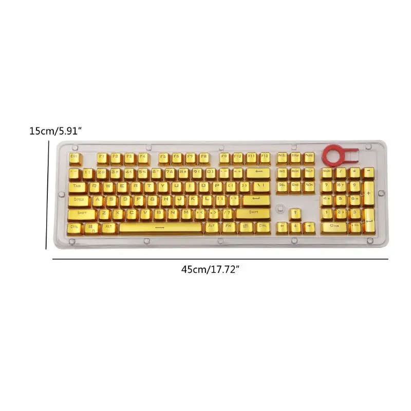 104 Keys PBT Metal Coating Painted Backlit Shot Keycaps for Mechanical Keyboard Cherry MX
104 Keys PBT Metal Coating Painted Backlit Shot Keycaps for Mechanical Keyboard Cherry MX