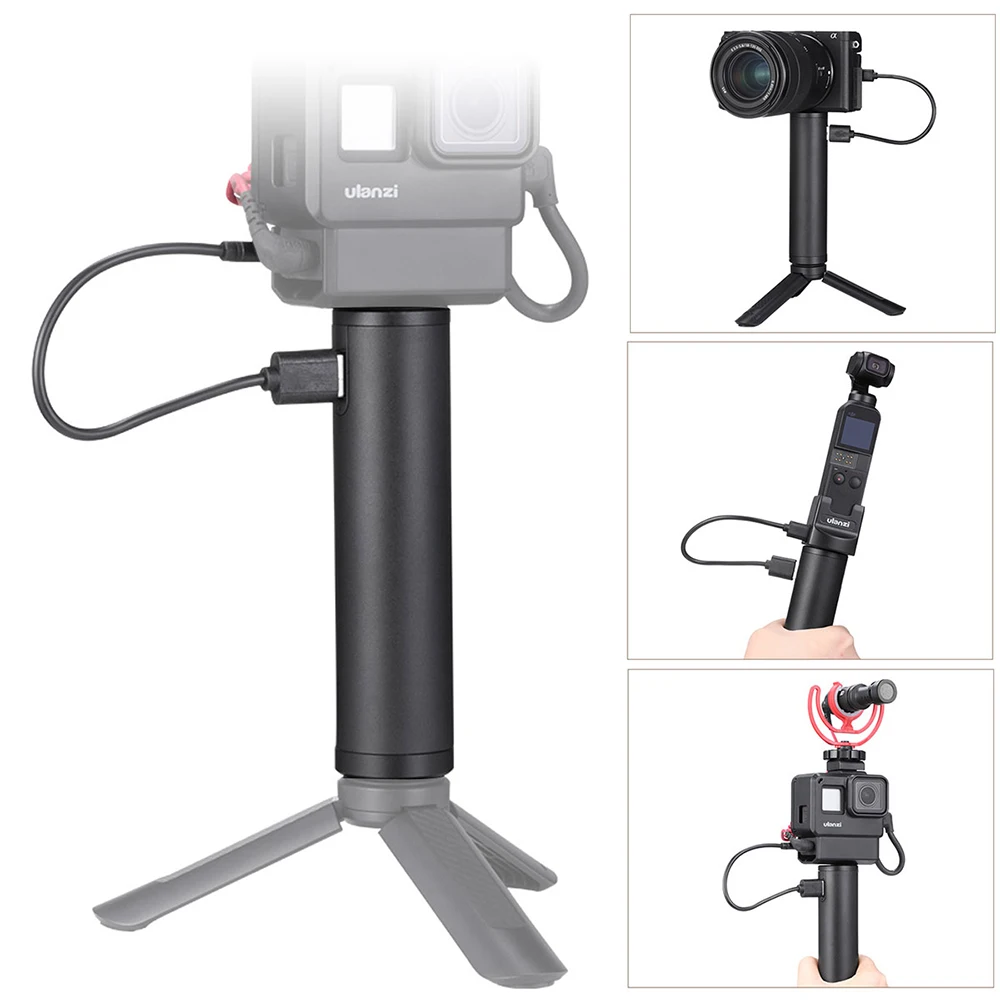 Ulanzi BG 2 6800 мА/ч Мощность банк рукоятка с 1/4 дюймов Screwfor DJI OSMO карман GoPro 8/7/6 экшн