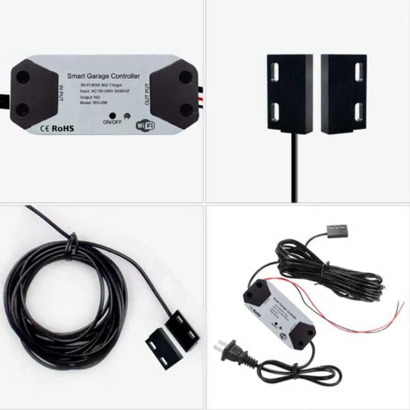 Smart Wifi Garage Door Controller Voice Remote Control Garage Controller Compatible with Alexa Speakers Tuya Smart Life APP
Smart Wifi Garage Door Controller Voice Remote Control Garage Controller Compatible with Alexa Speakers Tuya Smart Life APP