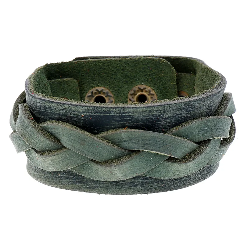 Punk Men Bracelet Cuff Bangle Simple Fashion Jewelry Genuine Leather Material Briaded Crafts Gift Men Women
Punk Men Bracelet Cuff Bangle Simple Fashion Jewelry Genuine Leather Material Briaded Crafts Gift Men Women