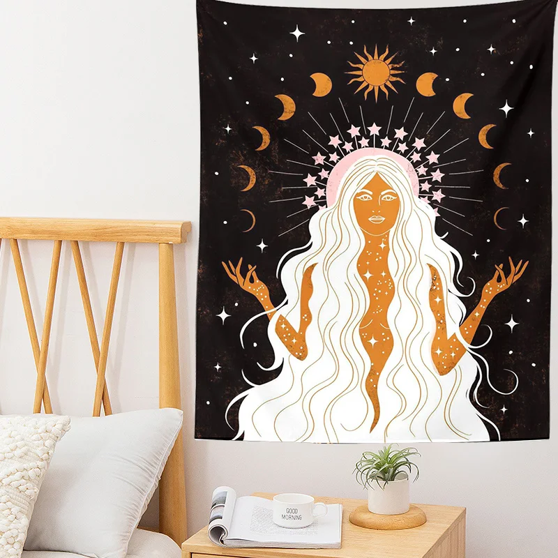 Indian Moon Phase Girl Mandala Tapestry Wall Hanging Boho Decor Macrame Hippie Witchcraft Tapiz Wall Decoration Decoration Mural
Indian Moon Phase Girl Mandala Tapestry Wall Hanging Boho Decor Macrame Hippie Witchcraft Tapiz Wall Decoration Decoration Mural