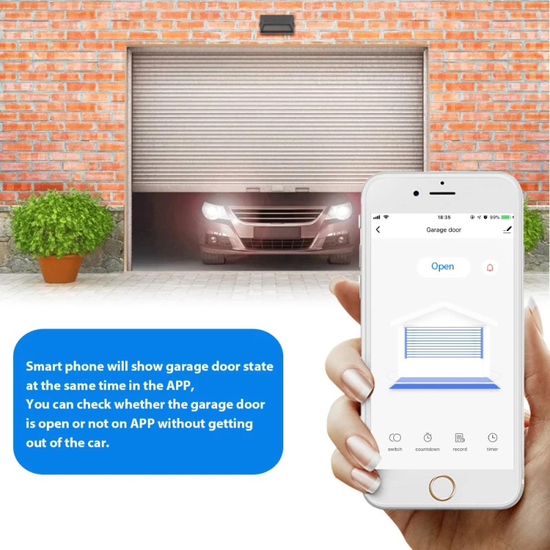 WiFi Switch Smart Garage Door Opener Controller Work With Alexa Echo Google Home Smart Life EWelink APP Control No Hub Require
WiFi Switch Smart Garage Door Opener Controller Work With Alexa Echo Google Home Smart Life EWelink APP Control No Hub Require