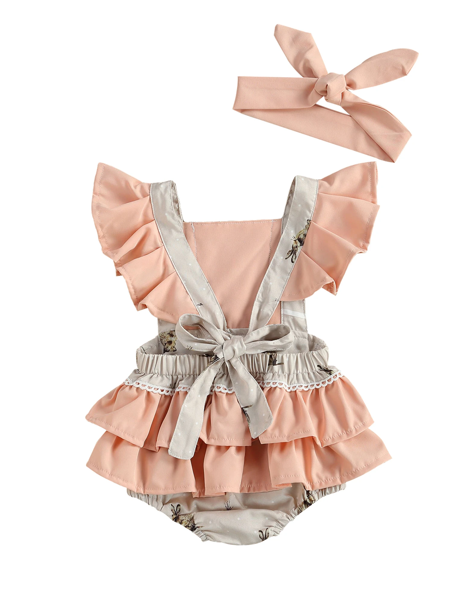 Infant Newborn Baby Girl 0-24M Ruffles Fly Sleeve Lace Jumpsuits Cute Rabbit Printing Bow Bandage Romper and Headband
Infant Newborn Baby Girl 0-24M Ruffles Fly Sleeve Lace Jumpsuits Cute Rabbit Printing Bow Bandage Romper and Headband