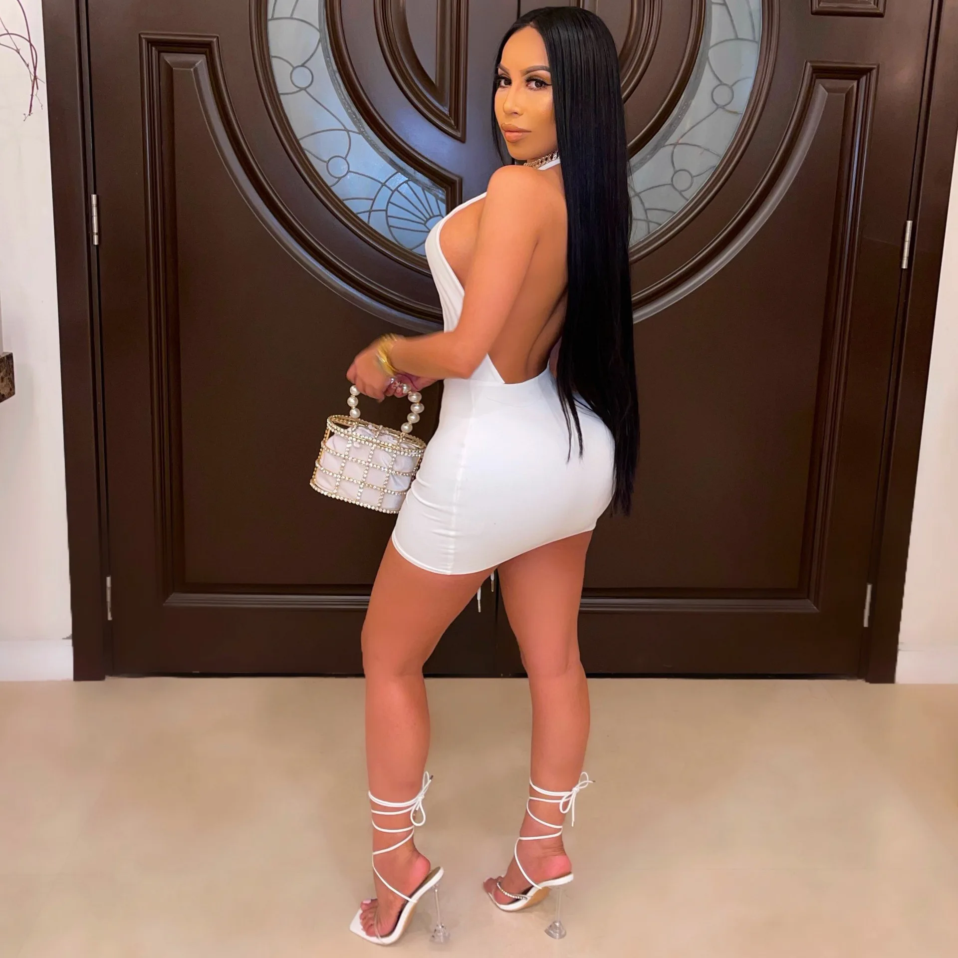 Summer Wrap Halter Hollow Out Mini Dress Skinny Bodycon Pleated Stacked Sleeveless Sexy Backless Sundress Party Clubwear
Summer Wrap Halter Hollow Out Mini Dress Skinny Bodycon Pleated Stacked Sleeveless Sexy Backless Sundress Party Clubwear