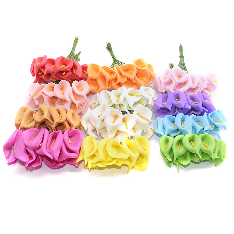 144pcs/lot 2cm Mini Foam Calla Flower Handmade Crafts Artificial Calla Lily DIY Cake Gift Card Flowers for Wedding Decoration
144pcs/lot 2cm Mini Foam Calla Flower Handmade Crafts Artificial Calla Lily DIY Cake Gift Card Flowers for Wedding Decoration