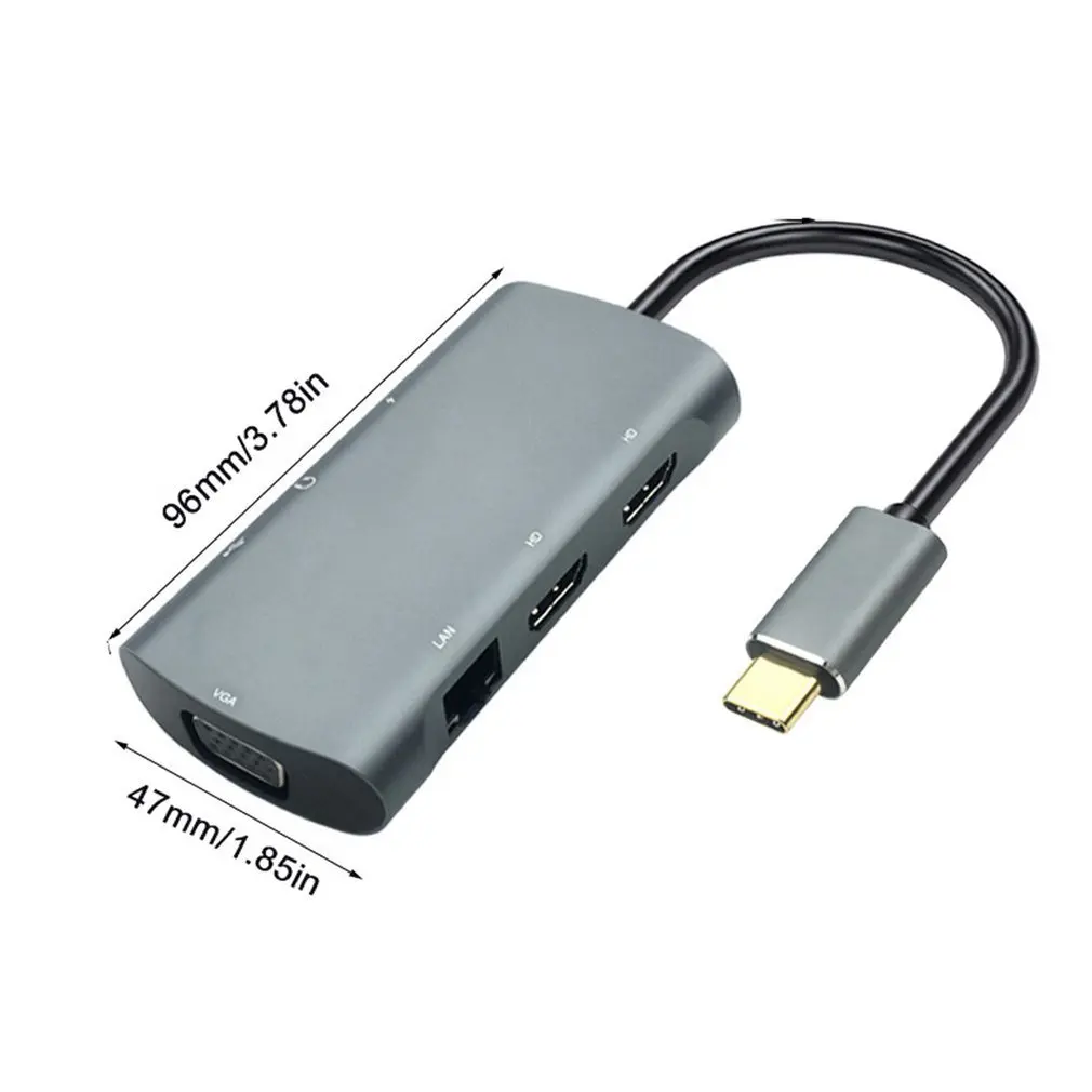 Type-C To HDMI VGA RJ45 7-In-1 Hub Adapter Type-C Docking Station Support MST Multifunctional C-type Docking Station
Type-C To HDMI VGA RJ45 7-In-1 Hub Adapter Type-C Docking Station Support MST Multifunctional C-type Docking Station