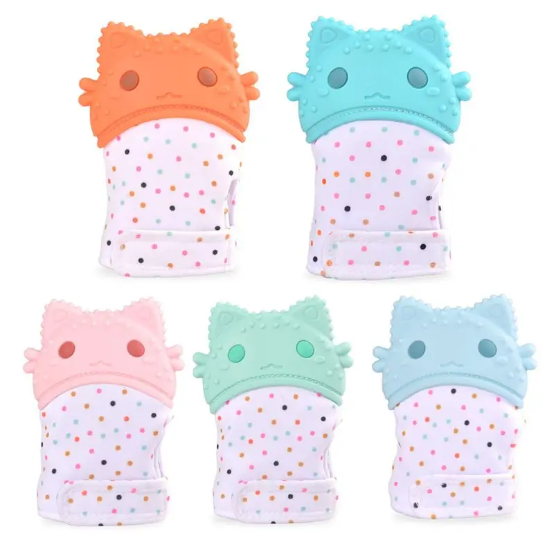 Infant Baby Chew Teething Mitten Cartoon Cat Anti-Bite Silicone Toys Molar Gloves Self Soothing Teether Hand Cover
Infant Baby Chew Teething Mitten Cartoon Cat Anti-Bite Silicone Toys Molar Gloves Self Soothing Teether Hand Cover