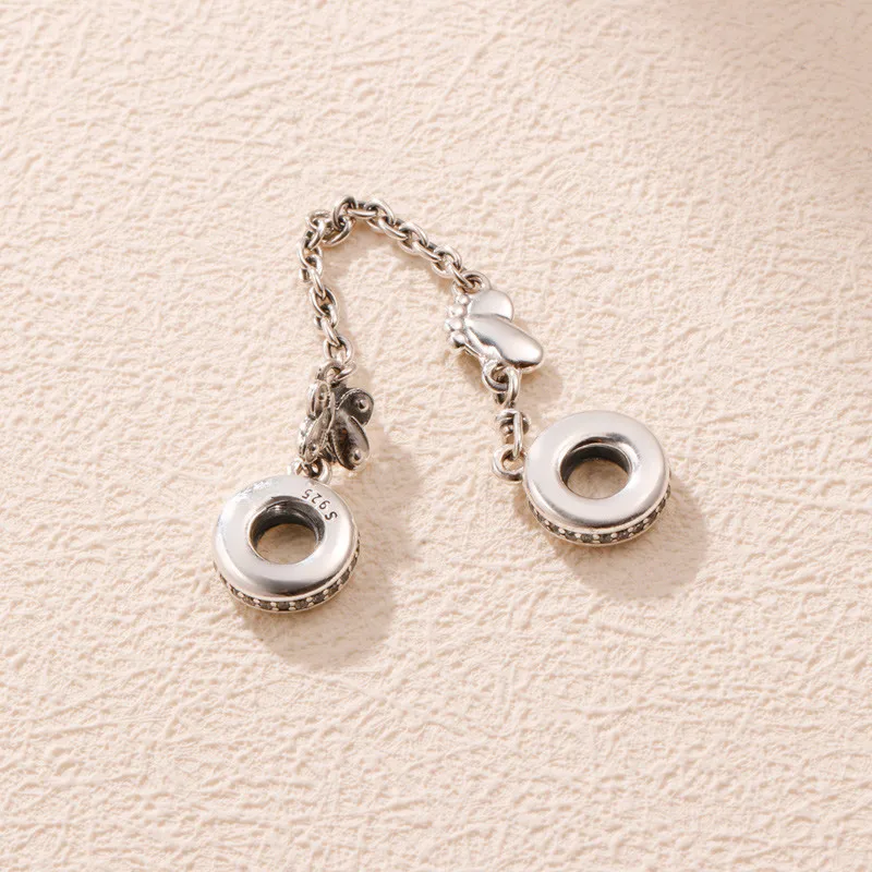 Decorative Butterflies Safety Chain charms 925 Sterling Silver charm Fit bead Bracelets necklace DIY silver 925 jewelry making
Decorative Butterflies Safety Chain charms 925 Sterling Silver charm Fit bead Bracelets necklace DIY silver 925 jewelry making