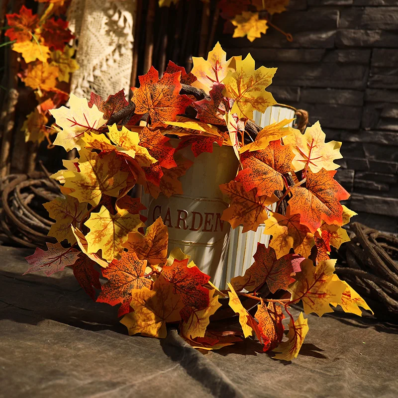 170cm/3Color Assort Artificial Plants Silk Autumn Maple Leaves Wreath Rattan Garland Wall Hanging Vine Home Christmas Decoration 
170cm/3Color Assort Artificial Plants Silk Autumn Maple Leaves Wreath Rattan Garland Wall Hanging Vine Home Christmas Decoration