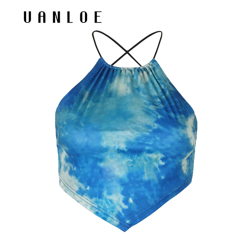 Sexy Backless Women Halter Tank Top Tie Dye Print Women Off Shoulder Beach Clothing Summer Crop Top Streetwear Vest Tops
Sexy Backless Women Halter Tank Top Tie Dye Print Women Off Shoulder Beach Clothing Summer Crop Top Streetwear Vest Tops