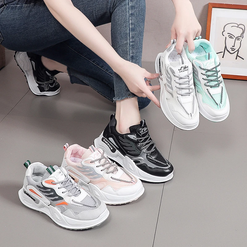 Women's Sports Shoes Fashion Women's Sneakers 2021 Mixed Colors Lace-Up Platform Shoes Casual Shoes Walking Shoes Women's Mesh
Women's Sports Shoes Fashion Women's Sneakers 2021 Mixed Colors Lace-Up Platform Shoes Casual Shoes Walking Shoes Women's Mesh