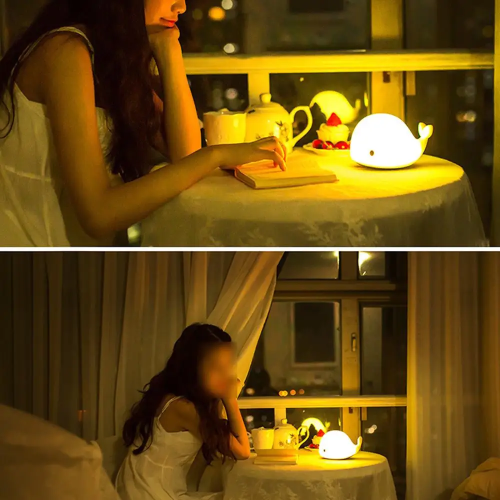 LED Animal Whale Night Lights USB Silicone LED Cartoon Lamp Bedroom Bedside Sleeping Light For Kids Gift 
LED Animal Whale Night Lights USB Silicone LED Cartoon Lamp Bedroom Bedside Sleeping Light For Kids Gift