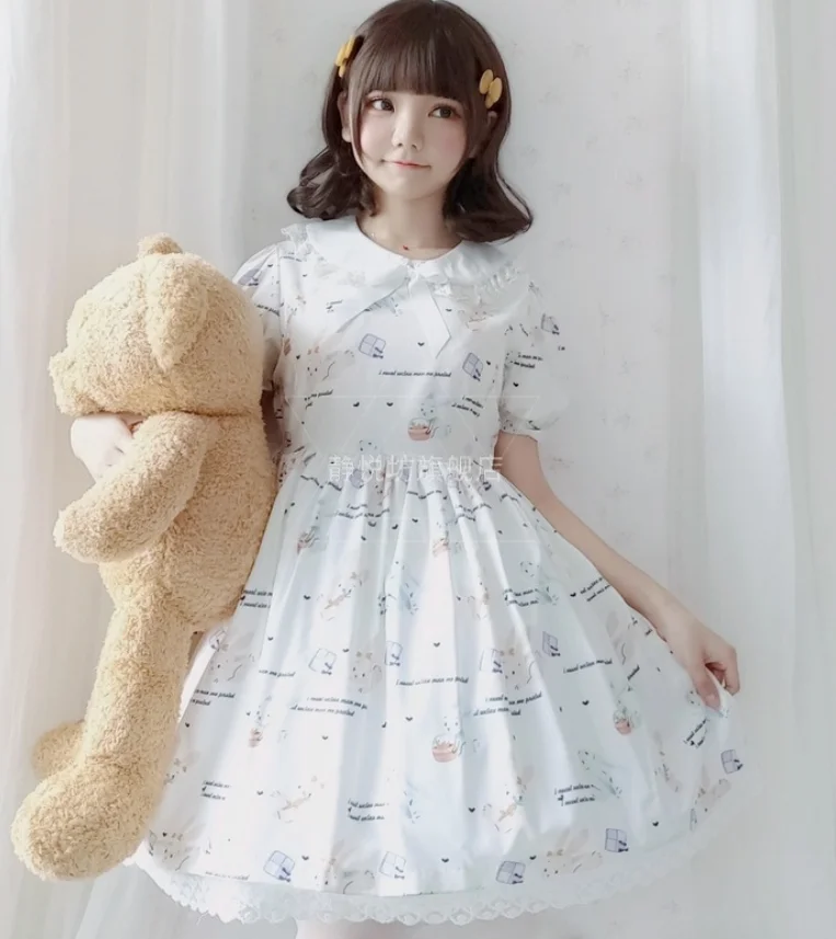 Princess tea party sweet lolita dress vintage lace bowknot cute printing victorian dress kawaii girl gothic lolita op loli cos
Princess tea party sweet lolita dress vintage lace bowknot cute printing victorian dress kawaii girl gothic lolita op loli cos