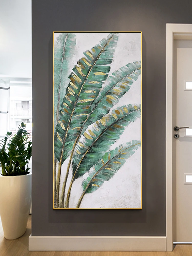 Hand-Painted Canvas Oil Painting Abstract Green Tropical Leaves Plant Wall Hang Art Living Room Bars Home Artwork Decor No Fram
Hand-Painted Canvas Oil Painting Abstract Green Tropical Leaves Plant Wall Hang Art Living Room Bars Home Artwork Decor No Fram