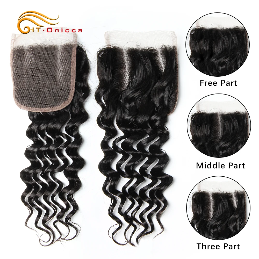 Brazilian Deep Wave Lace Closure 4x4 three patr Part Human Hair Closure Swiss Lace Remy Hair Closure 100% Hand Tled
Brazilian Deep Wave Lace Closure 4x4 three patr Part Human Hair Closure Swiss Lace Remy Hair Closure 100% Hand Tled