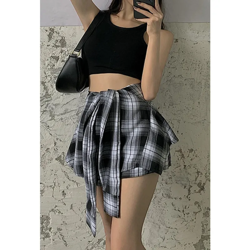 Real Shot 2021 New Fashion High-Waist Plaid Super Thin Fake Two-Piece Casual Skirt Women
Real Shot 2021 New Fashion High-Waist Plaid Super Thin Fake Two-Piece Casual Skirt Women