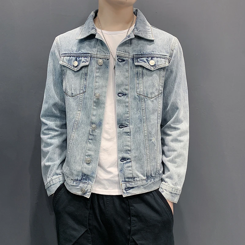 Denim Jacket Men Spring Autumn New Trend Ripped Hole Slim Casual Blue Grey Fashion Plus Size Youth Cowboy Jacket 5xl
Denim Jacket Men Spring Autumn New Trend Ripped Hole Slim Casual Blue Grey Fashion Plus Size Youth Cowboy Jacket 5xl