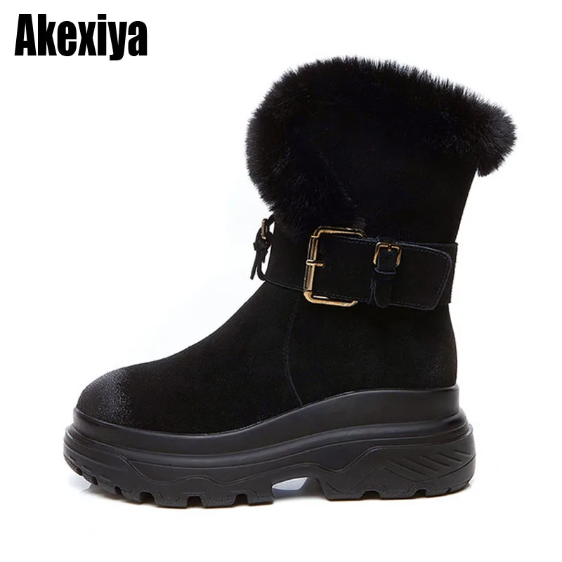 Women's Ankle Boots 2021 Winter Genuine Leather Snow Boots For Women Warm Plush Winter Shoes Fashion Buckle Snow Boot BC2967
Women's Ankle Boots 2021 Winter Genuine Leather Snow Boots For Women Warm Plush Winter Shoes Fashion Buckle Snow Boot BC2967