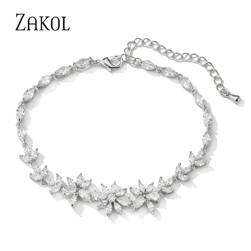 ZAKOL новые роскошные капли воды цветы AAA кубического циркония браслеты для женщин Элегантный свадебный браслет ювелирные изделия BP5023
ZAKOL новые роскошные капли воды цветы AAA кубического циркония браслеты для женщин Элегантный свадебный браслет ювелирные изделия BP5023