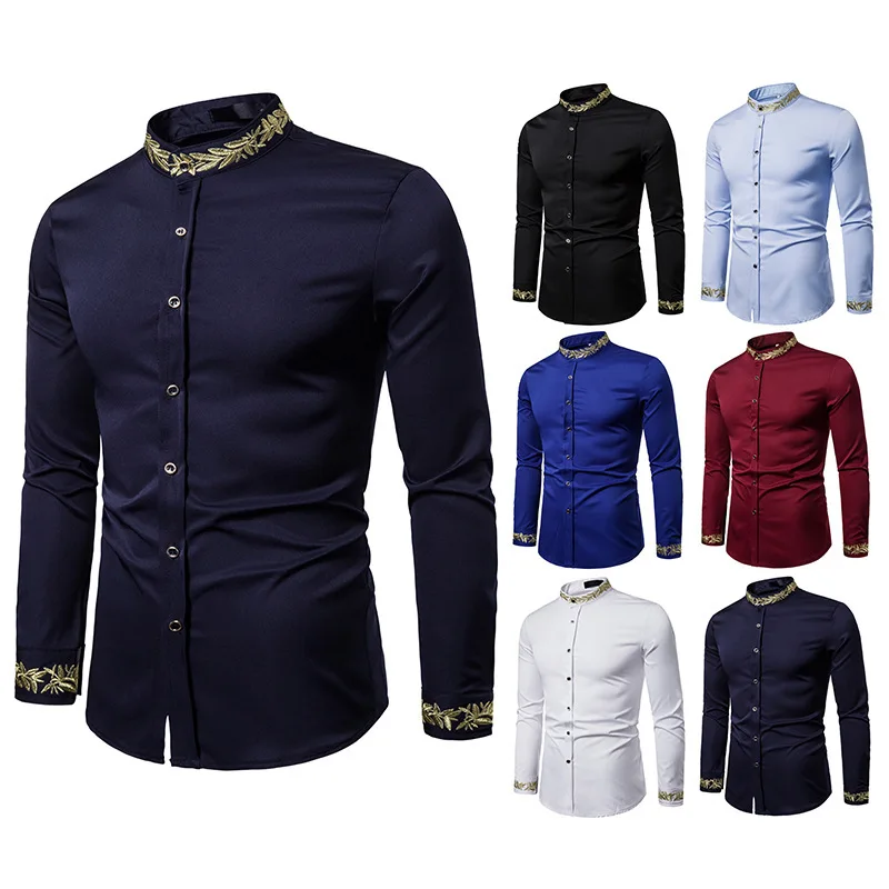 Men's Shirts Palace Embroidery Long Sleeve Muslim Tops Shirt Saudi Arabic Blouse Men Spring Autumn Clothing
Men's Shirts Palace Embroidery Long Sleeve Muslim Tops Shirt Saudi Arabic Blouse Men Spring Autumn Clothing